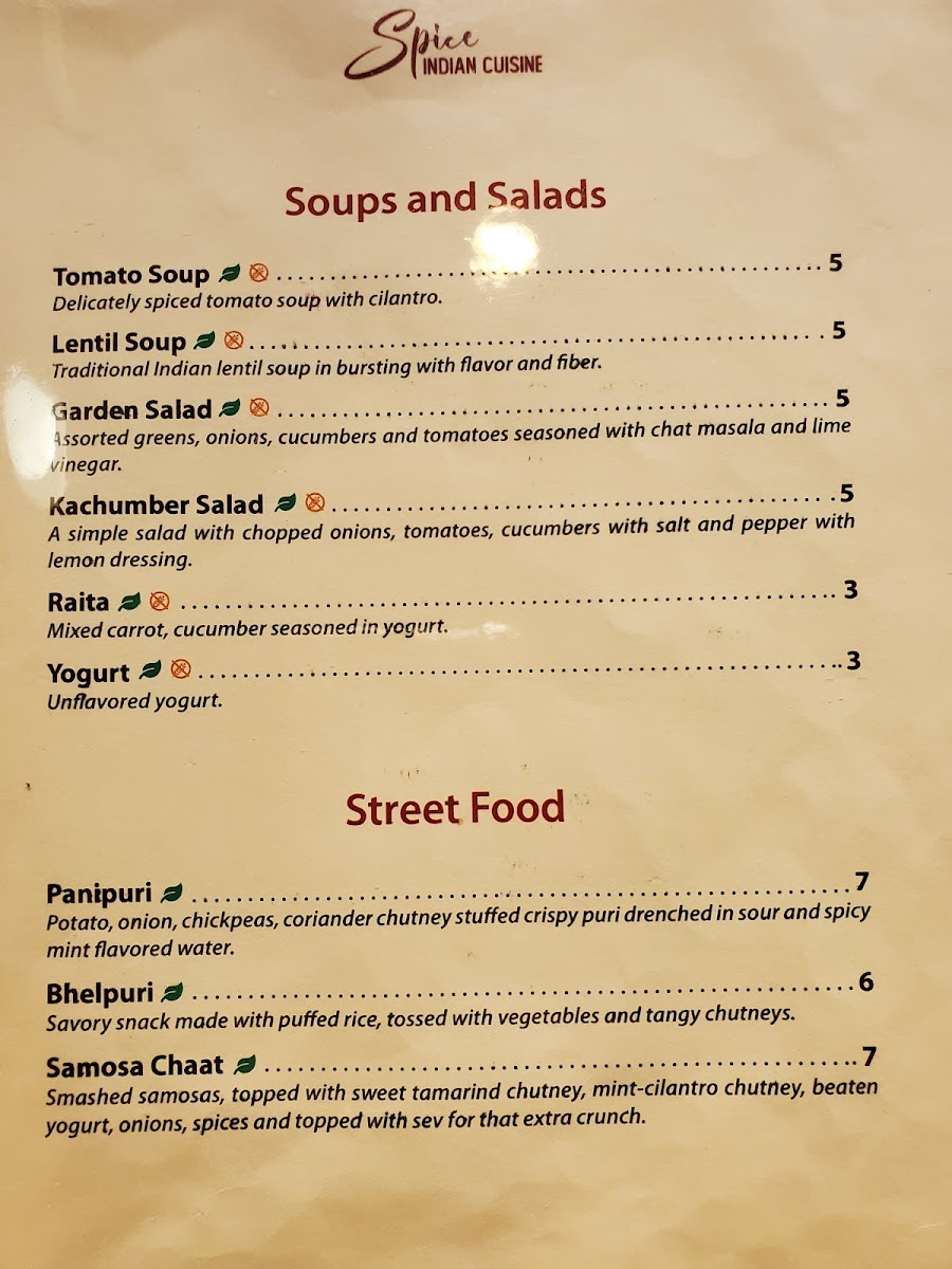 Spice Indian Cuisine Menu - Image 2