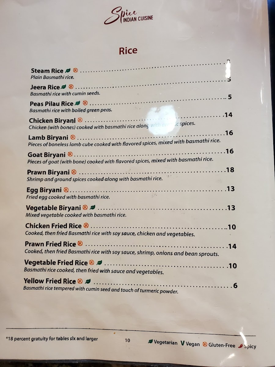 Spice Indian Cuisine Menu - Image 3