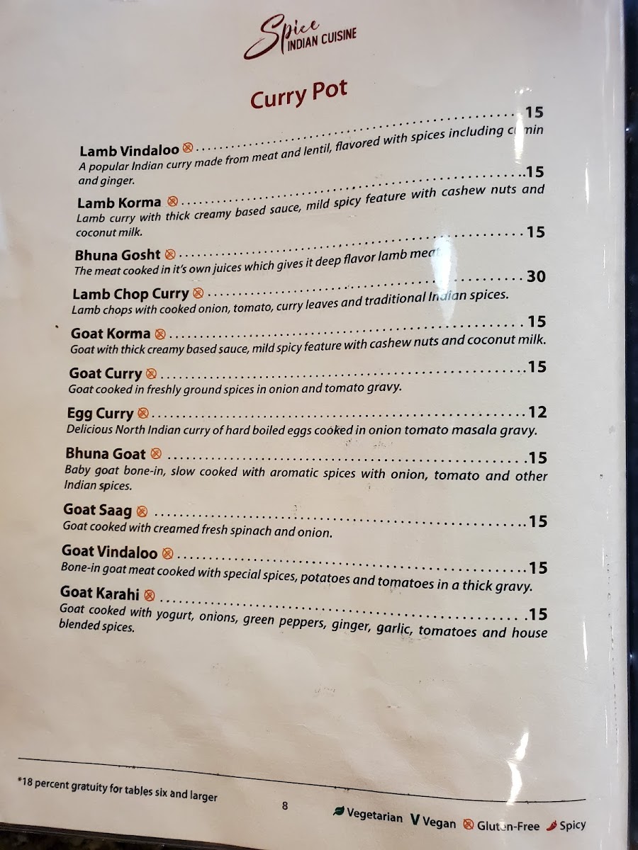 Spice Indian Cuisine Menu - Image 5